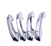 BLNETU Car Exterior Door Handles for VW for Golf 6 MK6 2009 2010 2011 2012 2013 Carbon Fiber Chrome Car Side Door Handle Cover Trim (Silver)