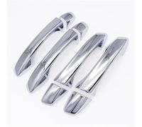 BLNETU Car Exterior Door Handles for VW for Golf 7 MK7 MK7.5 2014-2019 Car Carbon Chrome Black Silver Exterior Door Handle Cover Trim (Normal Silver)