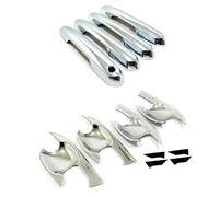 BLNETU Carbon Black Chrome Exterior Part Stickers Accessories Car Door Bowl Handle Cover Trim for Toyota RAV4 XA50 Hybrid 2019-2023(Chrome,1)