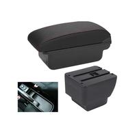 BLNETU For Mazda 2 For Demio Car Center Console Storage Box Armrest Box Retrofit Parts Storage Box Accessories Interior(C1 Black red NO USB)