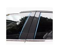 BLNETU For Mazda CX-3 CX3 DK 2016 2017-2025 6pcs Car Window Trim Cover B C Column Pillar Posts Door Sticker(Carbon fiber look)