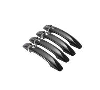 BLNETU Glossy Black Chrome Car Door Handle Bowl Cover Sticker for S4 A5 2009-2015(Black Handle)