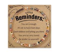 BLNGET Adjustable Handmade Stone Bracelet Decoration for All Ages Featuring A Blessing Card and Multiple Color Addition