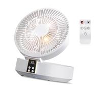 BLNGET Desktop Fan with Remote Portable Rechargeable LED Light Air Coolers Desk USB Fan with 3 Speed Quiet for Bedroom