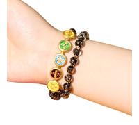 BLNGET Double Layer Night Glows Glass Bracelet Symbolizing Prosperity and Fortunes for Fashion Lovers and Styles Seekers