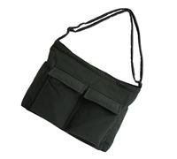 BLNGET Lightweight Canvas Crossbody Bag Solid Color Design Practical Shoulder Carryall Spacious Interior For Daily Essential