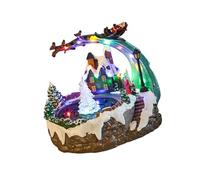 BLNGET Rotating Christmas Rosin Decoration Featuring Water Spring Effects Melodies & Built-In Lights Permanent Rosin Christmas Decoration