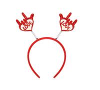 BLNGET Shimmering Love Heart Hairhoop Glitters Hairband for Adult Teens Party Gathering Headwear Valentines Festival Accessory