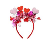 BLNGET Shimmering Love Heart Hairhoop Glitters Hairband for Adult Teens Party Gathering Headwear Valentines Festival Accessory
