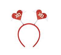 BLNGET Shimmering Love Heart Hairhoop Glitters Hairband for Adult Teens Party Gathering Headwear Valentines Festival Accessory