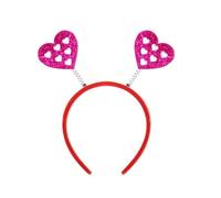 BLNGET Shimmering Love Heart Hairhoop Glitters Hairband for Adult Teens Party Gathering Headwear Valentines Festival Accessory