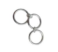 BLNGET Sleek Triple Rings Styles Stylish Three Link Rings With Solid Texture Unique Designs For Trendy Women