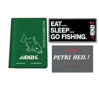 blntackle76 Set Fishing Licence - ID Card Holder by Jenzi + Free Sticker Eat Sleep Go Fishing Petri Heil, G, 1, Set #1