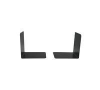 B&Q Metal Bookends Hangzhou Topline 140 mm Heavy Duty Black Pack of 2
