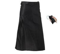 BLO2BIRO Nylon Silicone Coated Waterproof Rain Skirt, Multifunctional Waterproof Half Raincoat, Breathable Rain Kilt, Folable Rainwear, Full Adjustment, for Cycling Riding Camping Hiking(Black)
