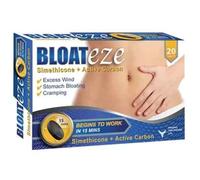 Bloateze Simethicone + Active Carbon 20 Tablets