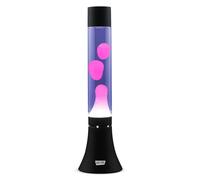 Blob Lamps® Liquid Motion Lamp Modern Pink Wax Purple Liquid Matt Black Base & Cap 14.5" Mood Lamp Light