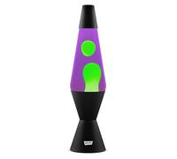 Blob Lamps® Liquid Motion Lamp Vintage Green Wax Purple Liquid Matt Black Metal Base & Cap 14.5” Mood Lamp Light