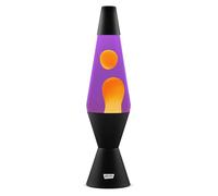 Blob Lamps® Liquid Motion Lamp Vintage Orange Wax Purple Liquid Matt Black Metal Base & Cap 14.5” Mood Lamp Light