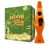 Blob Lamps® Orange Liquid Motion Lamp Vintage Black Wax Orange Liquid Metal Base & Cap 14.5” Mood Lamp Light
