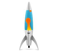 Blob Lamps® Rocket Liquid Motion Lamp Orange Wax Blue Liquid Matt Black Metal Base & Cap 17” Mood Lamp Light
