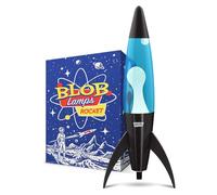 Blob Lamps Rocket Liquid Motion Lamp White Wax Blue Liquid Matt Black Metal Base & Cap 17” Mood Lamp Light