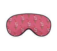 Blobfish Cherry Ice Cream Sleeping Eye Mask Eye Shade with Adjustable Strap Blindfold for Airplane Travel