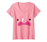 Blobfish Costume Ugly Blob Fish Face Grumpy Grouch V-Neck T-Shirt