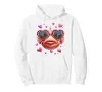 Blobfish Fish Valentine's Day Heart Sunglasses Pullover Hoodie