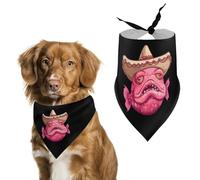 Blobfish Mexican Grumpy Blob Fish Dog Bandanas Triangle Scarfs Printing Bib Scarf Adjustable Accessories for Small Dogs And Cats