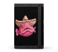 Blobfish Mexican Grumpy Blob Fish Trifold Wallet Slim Wallets with ID Window Credit Card Pockets for Men Women