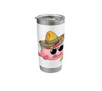 Blobfish Mexican Grumpy Ugly Fish Funny Sombrero Costume Stainless Steel Insulated Tumbler