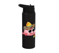 Blobfish Mexican Grumpy Ugly Fish Funny Sombrero Costume Stainless Steel Insulated Water Bottle