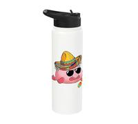 Blobfish Mexican Grumpy Ugly Fish Funny Sombrero Costume Stainless Steel Insulated Water Bottle