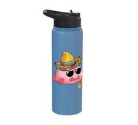 Blobfish Mexican Grumpy Ugly Fish Funny Sombrero Costume Stainless Steel Insulated Water Bottle