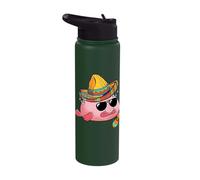 Blobfish Mexican Grumpy Ugly Fish Funny Sombrero Costume Stainless Steel Insulated Water Bottle