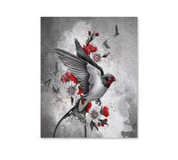 blobo 5D Diamond Painting,Japanese Style Bird,DIY Cross Stitch Embroidery Kit, Diamond Painting, Painting by Numbers for Adults Children Crystal Rhinestone Embroidery, Home Wall Decor(30x40cm)-D75