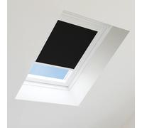 Bloc Blinds Blackout Blind for Velux Roof Window - Black in White | Size: CK01 Bloc Blinds White CK01