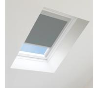 Bloc Blinds Blackout Blind for Velux Roof Window - Dark Grey in Silver | Size: C01 Bloc Blinds Silver C01