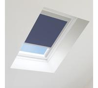 Bloc Blinds Blackout Blind for Velux Roof Window - Navy in Silver | Size: P04 Bloc Blinds Silver P04
