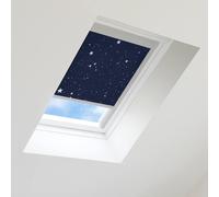 Bloc Blinds Blackout Blind for Velux Roof Window - Night Sky in Silver | Size: 206 Bloc Blinds Silver 206
