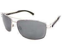 Bloc Destiny Sunglasses Silver Chrome Black with Dark Grey CAT.3 Lenses F340