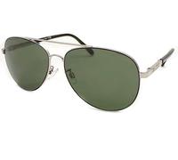 BLOC Dune Sunglasses Silver Black with Dark Green Lenses F663