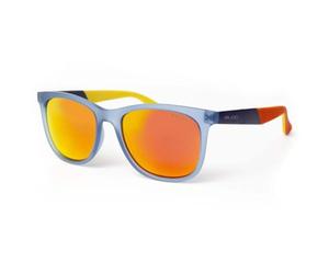 Bloc Fiji Unisex Sunglasses Matte Crystal Blue with Red Mirror FF91