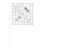 Bloc Loc Half Square Acrylic Triangle Ruler, Hst- 6.5X6.5 Inches (Original Version)