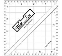 Bloc Loc Half Square Triangle Multiple-Size 4-1/2" Quilting Ruler with Grid Lines
