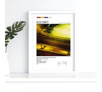 Bloc Party A Weekend In The City Album Track list Music A3 Wall Art Print - Unframed Poster Concert Festival Glossy Artwork Unique Home Décor Gift Bedroom Mancave Rave. White