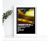 Bloc Party Black Album Track list Music A4 Wall Art Print - Unframed Poster Concert Festival Glossy Artwork Unique Home Décor Gift Bedroom Mancave Rave.