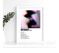 Bloc Party Intimacy White Track list Music A4 Wall Art Print - Unframed Poster Concert Festival Glossy Artwork Unique Home Décor Gift Bedroom Mancave Rave.