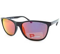 Bloc polarized Coast Wayfarer Sunglasses Shiny Black Red Mirror Polarized P603